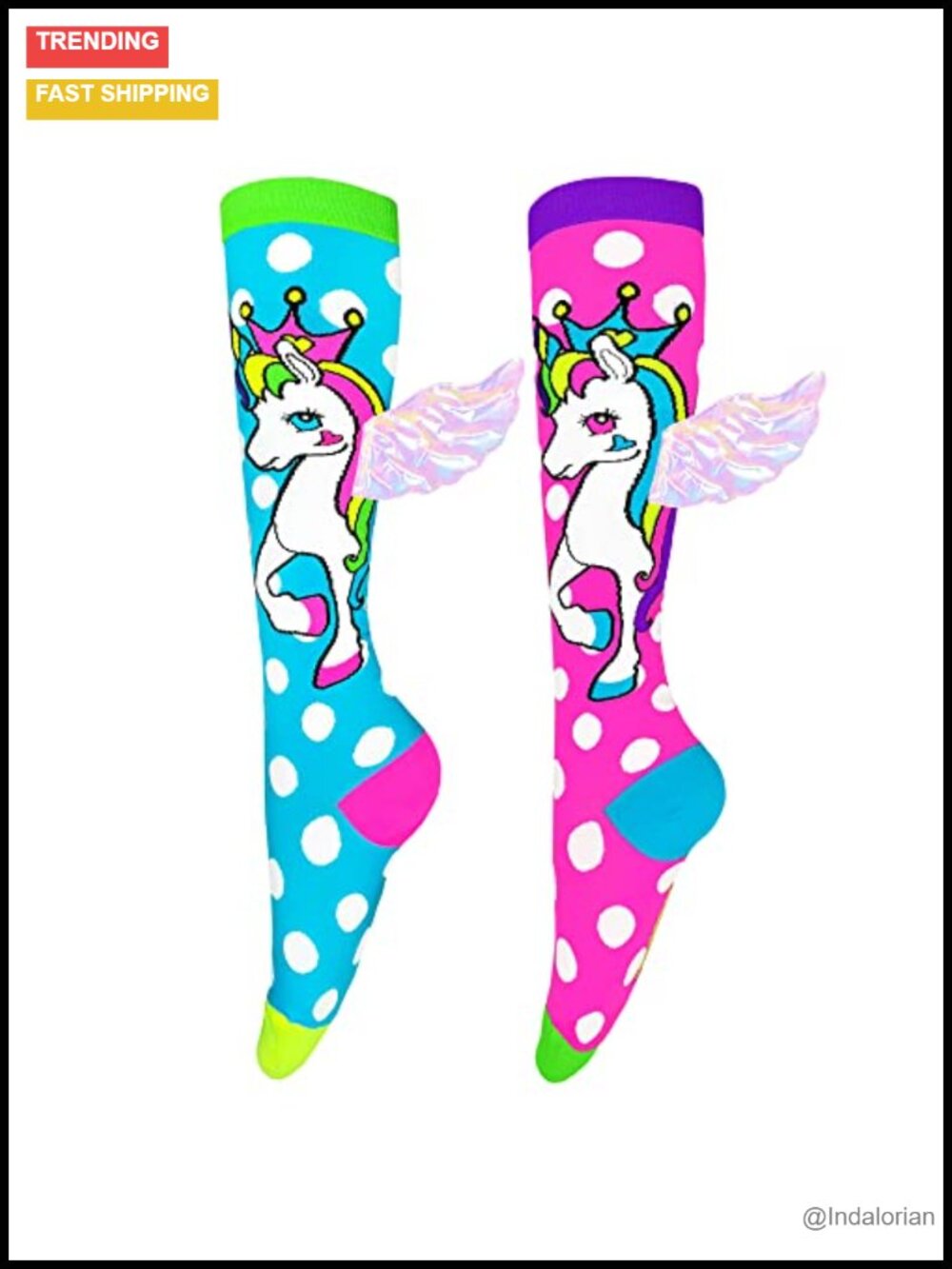 Knee-High Unicorn Socks Nylon Blend